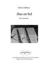 Duo en sol (for clarinet)